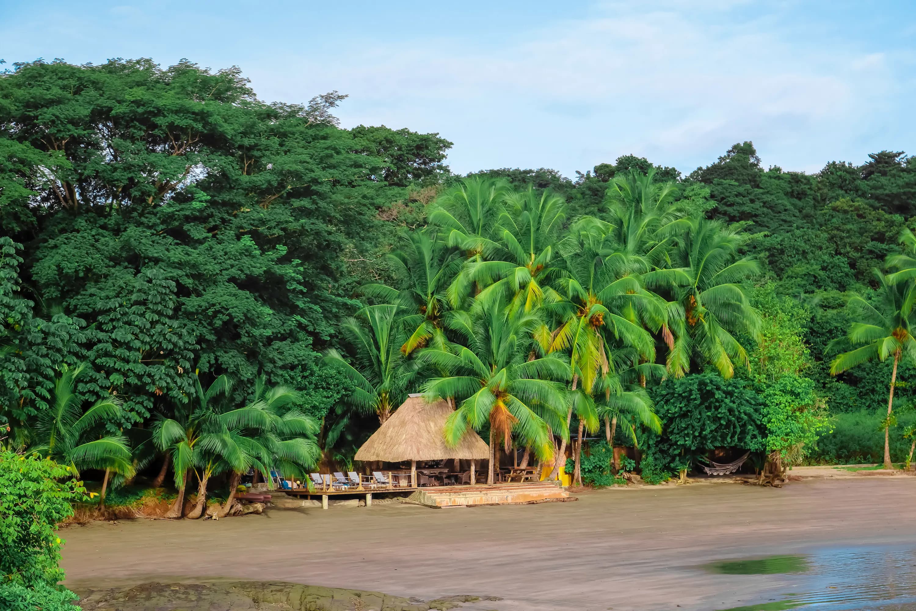 Beachfront bar at Selva Terra